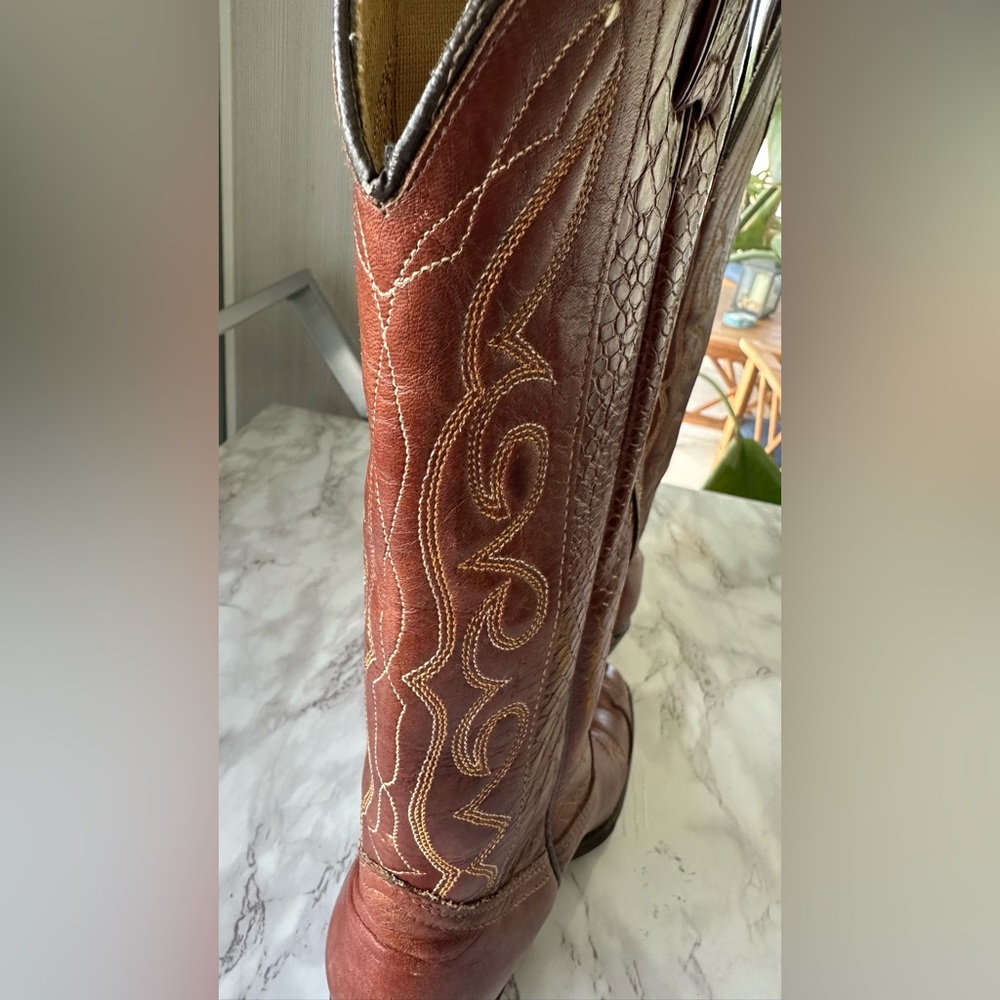 Texas Boot Company Cowboy Boots Vintage - Picture 3 of 16